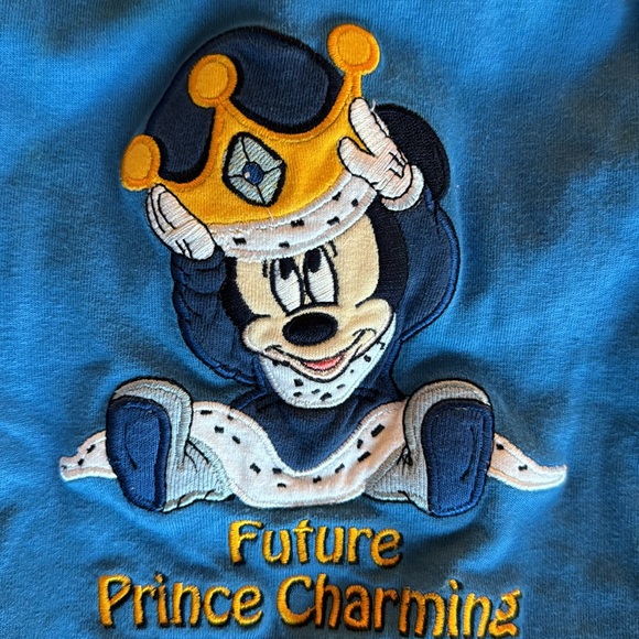 Disney Parks “Future Prince Charming” appliqué onesie 12months - excellent UC - Picture 2 of 3